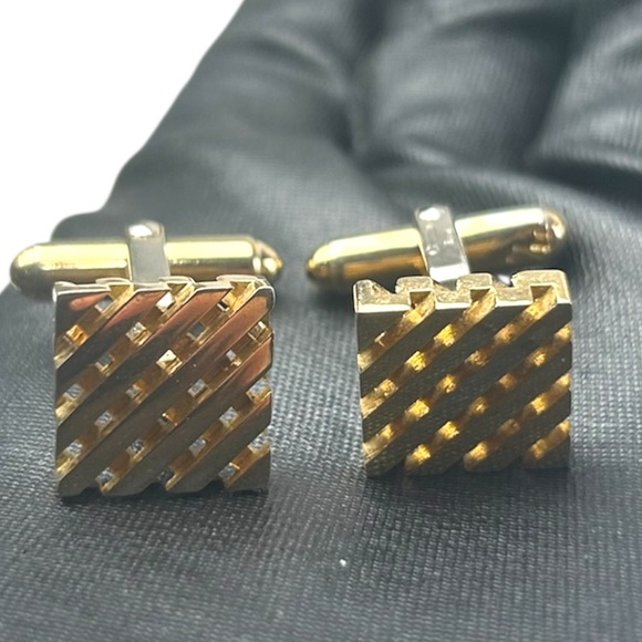 Christian Dior Vintage Rare Gold and Silver Cufflinks